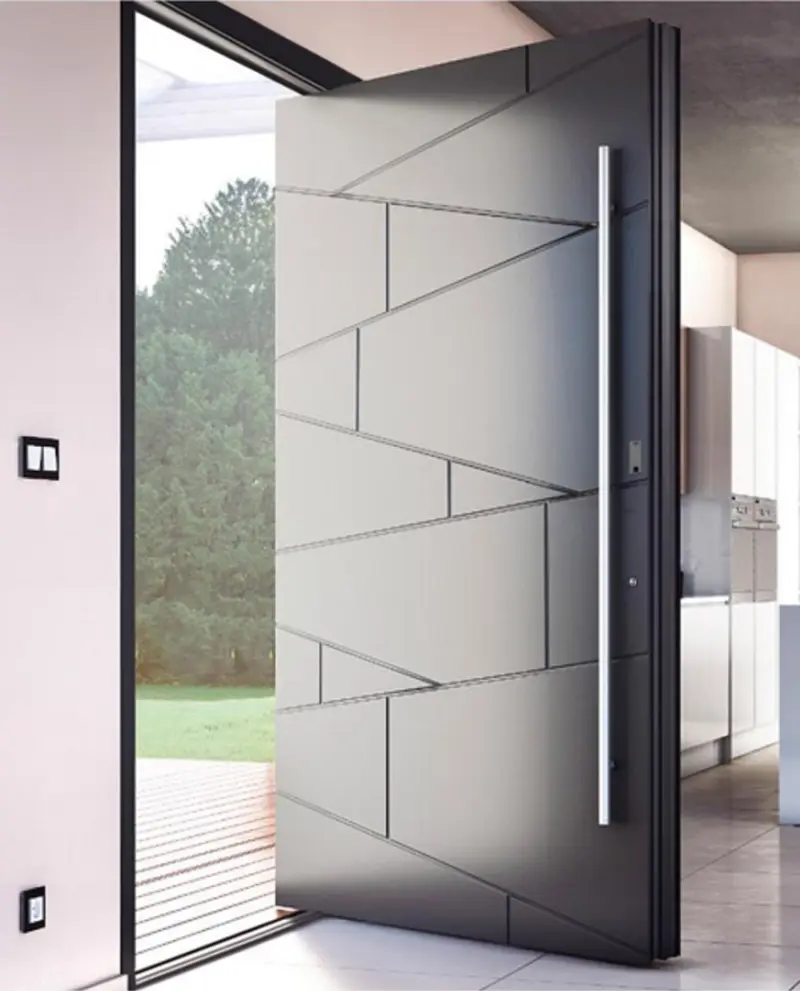 Customized High End Minimalist Aluminum Entry Door